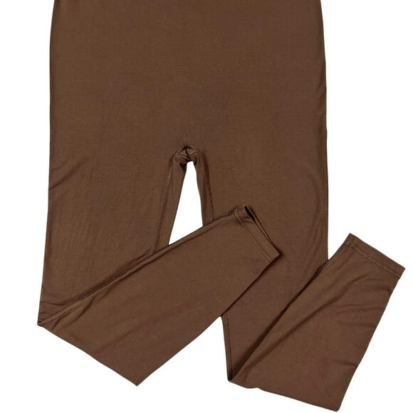 MEDIUM Gap Body Studio Brown Long Bodysuit Cami Leggings Athletic Dance Leotard - Picture 4 of 9